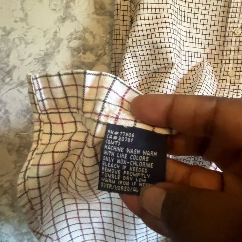 Tommy Hilfiger Men's Check Button-Up Shirt Multicolor Size M - Picture 5 of 7
